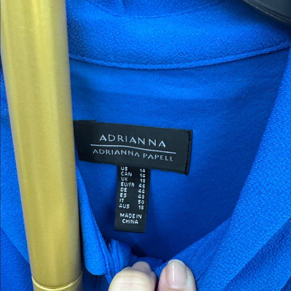 NWT • Adrianna Papell • Women's Knit Short Dress • 💙 Size 14 • Indigo • AC401 - Picture 8 of 11